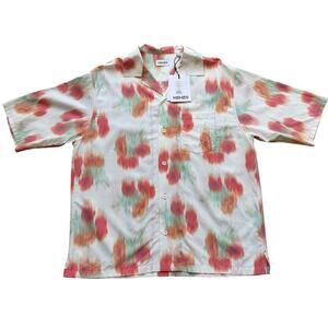 Kenzo‎ Coquelicot Button Up Shirt Men’s Size US16 EU41 Poppy Luxury Designer NWT